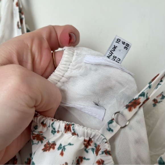 Princess Polly Koko White Floral Tie Back Mini Dress 6 - Picture 10 of 11